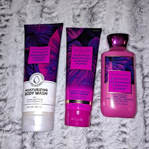 Bath And Body Works Bahamas Passionfruit And Banana Flower Set New - Picture 1 of 2